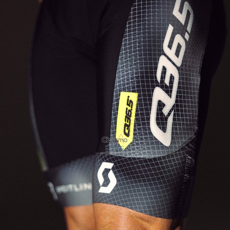 Q36.5 Ropa Ciclismo Culotte Corto 2023 Hombre Mangas Cortas Gris